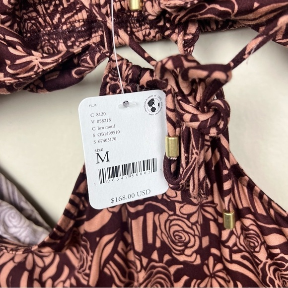 Free People Jessa Mocha Combo Maxi Dress M - Picture 7 of 12